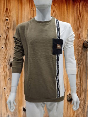 Latest full sleeve round neck chocolate t-shirt