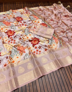 Pure soft lichi Silk Original Viscose Saree