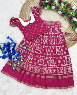 Designer dolla printed with sequence border latkans pink lehenga choli