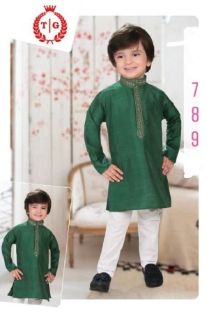 Heavy banarsi bangalori cotton green kurta pajama