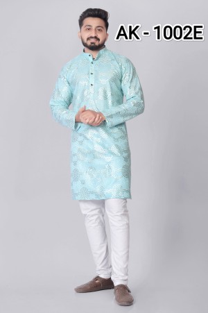 Designer traditional embroidery jorjet sky blue kurta pajama