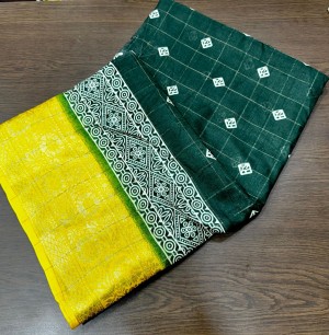 Designer original weaving zari dola silk jacquard border yellow saree