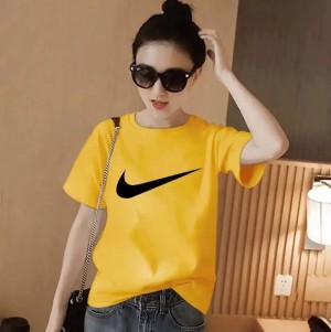 Beautiful designer imported cotton yellow t shirt