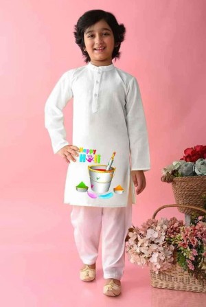 Beautiful designer magic cotton white holi t shirt