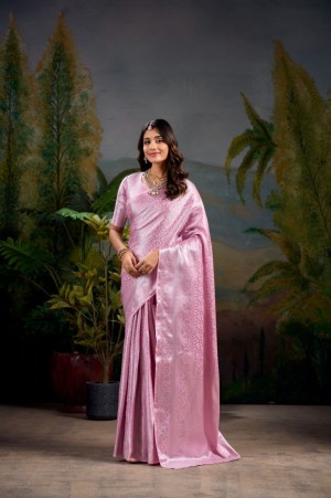 Designer beautiful zari weaving kanjivaram cream saree