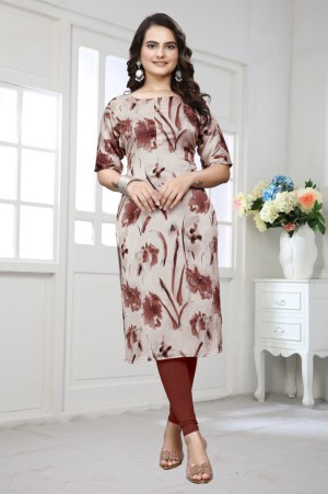 Beautiful designer stylish printed imported maroon kurti pant