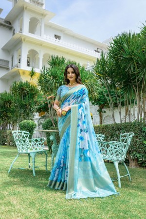Beautiful designer zari weaving pallu soft linen cotton pink saree