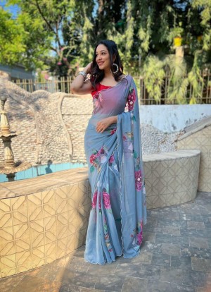 Amazingly handwork border extraordinary viscose pink saree