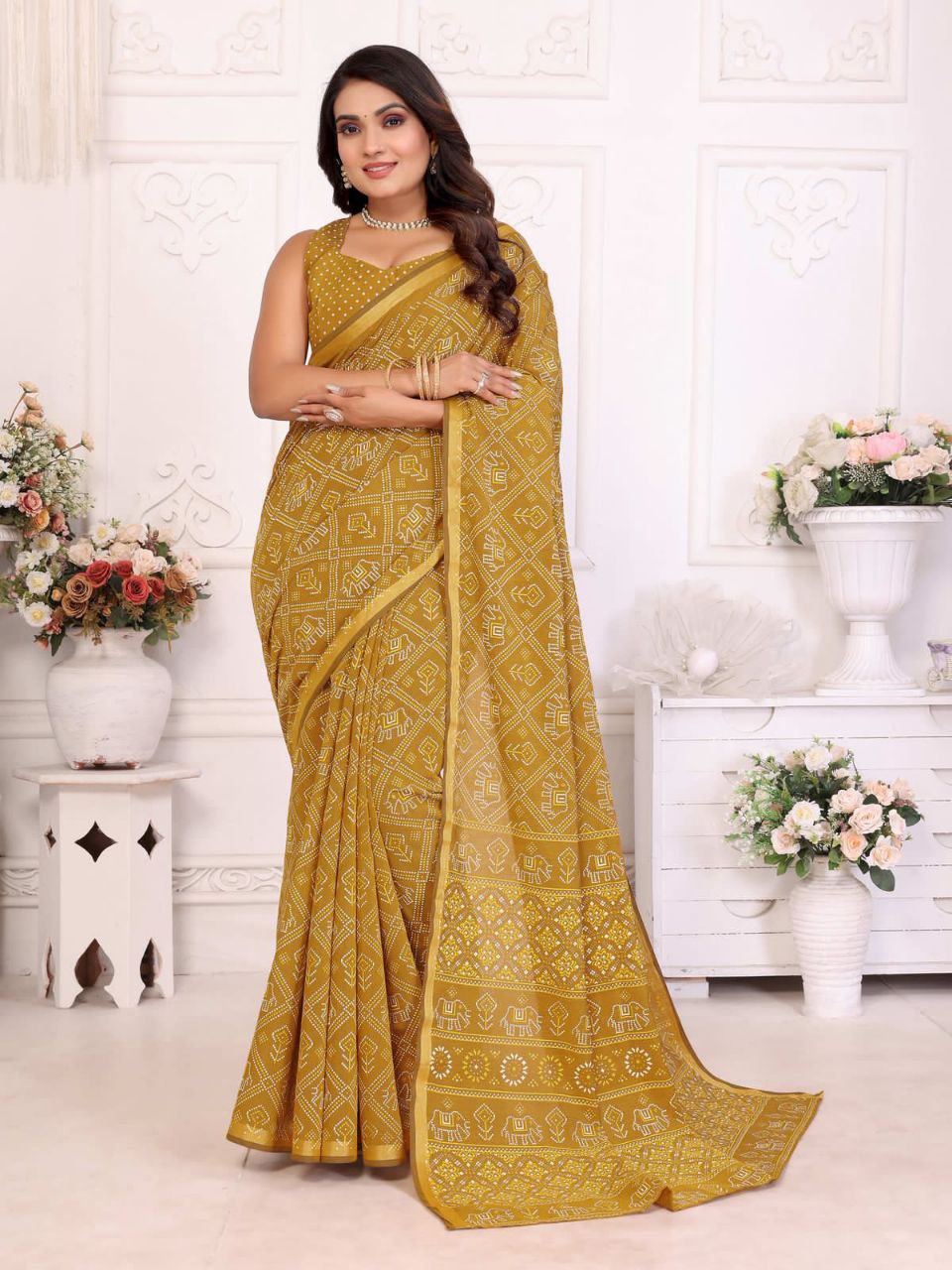 Comfortable  super stylish soft cotton pink saree