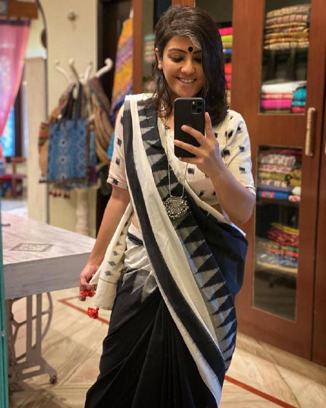 Designer  digital printed pure linen blue saree