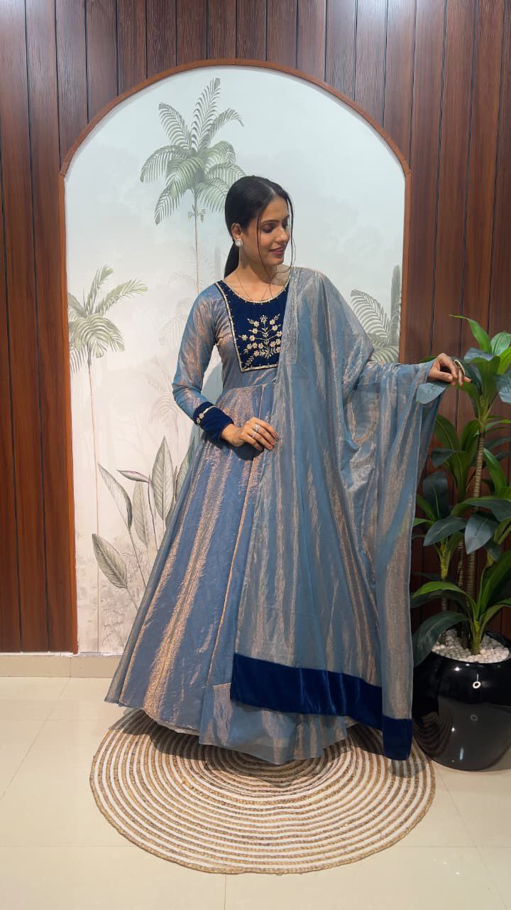 Beautifulness micro cotton silk pink anarkali dress