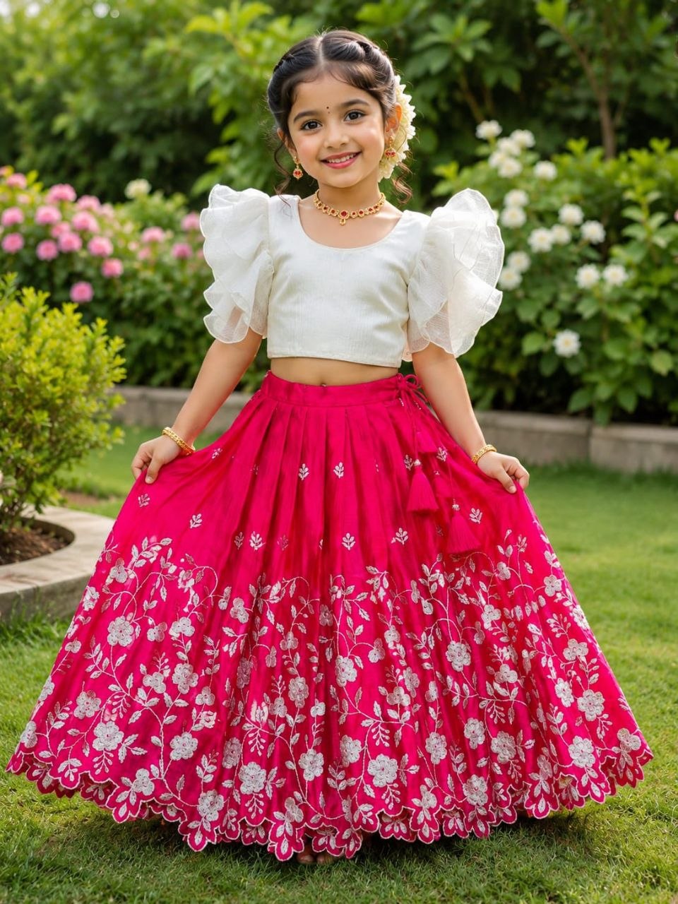 Specialties embroidery kota cotton rani lehenga choli