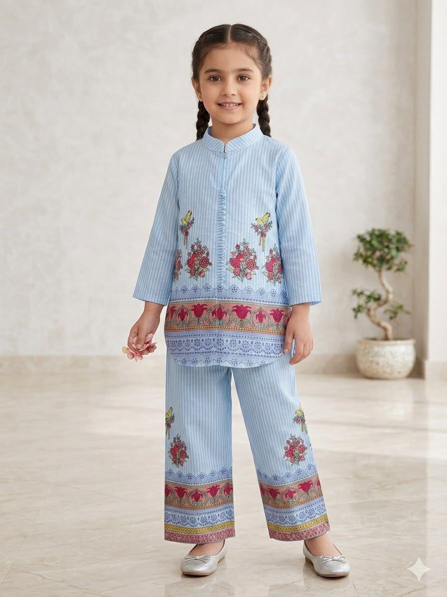 Launching soft cotton blue cord set