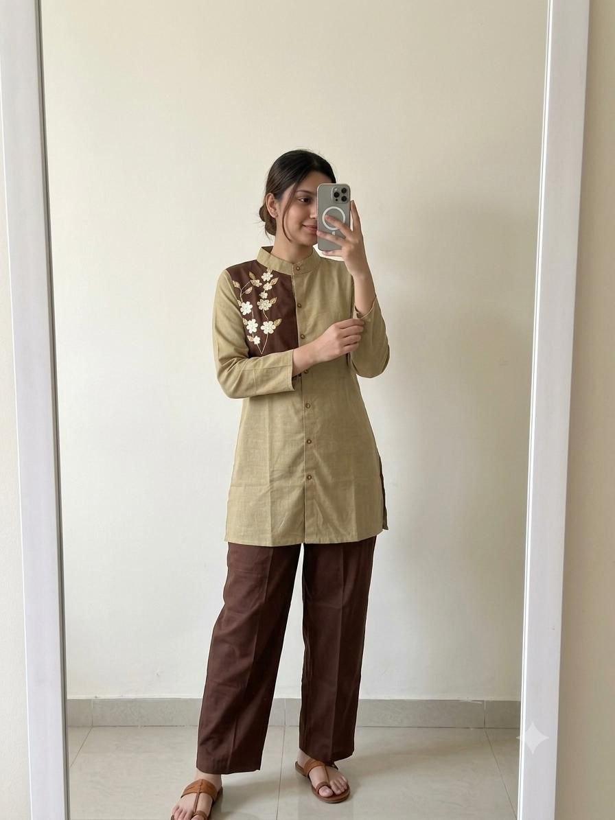 Presenting embroidery cotton coffee cord set