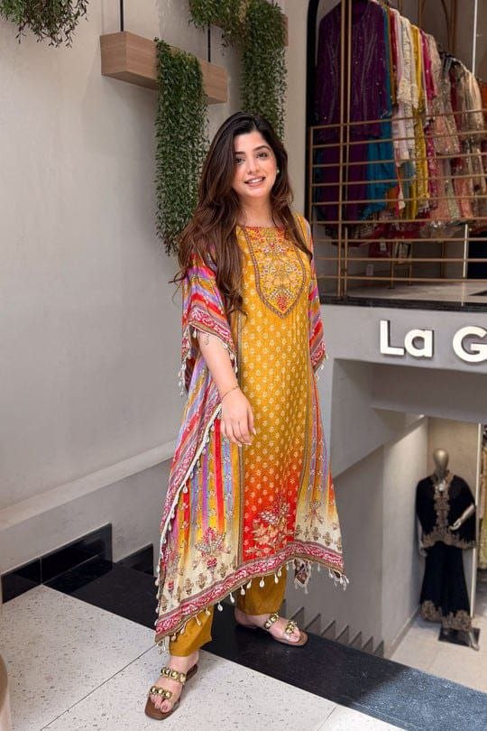 Assured pura banana silk yellow dress
