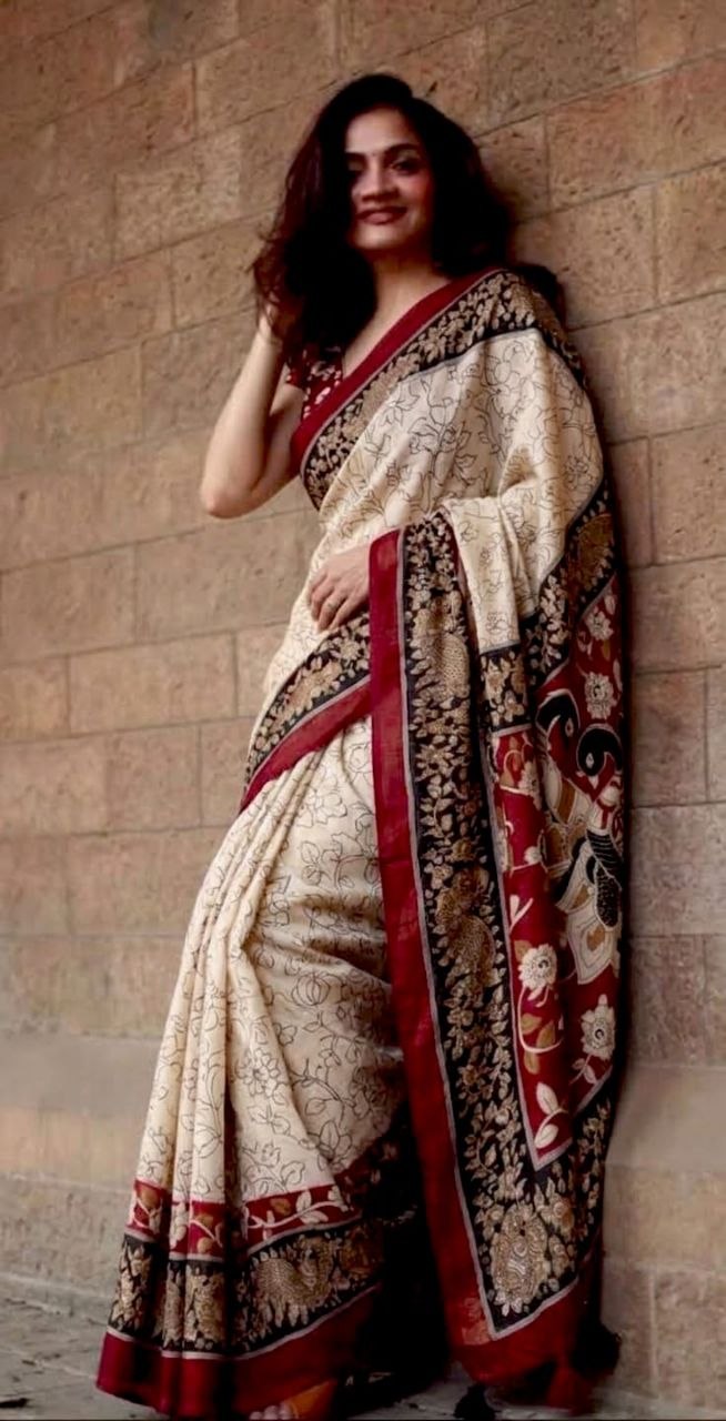 Collection georgette red saree