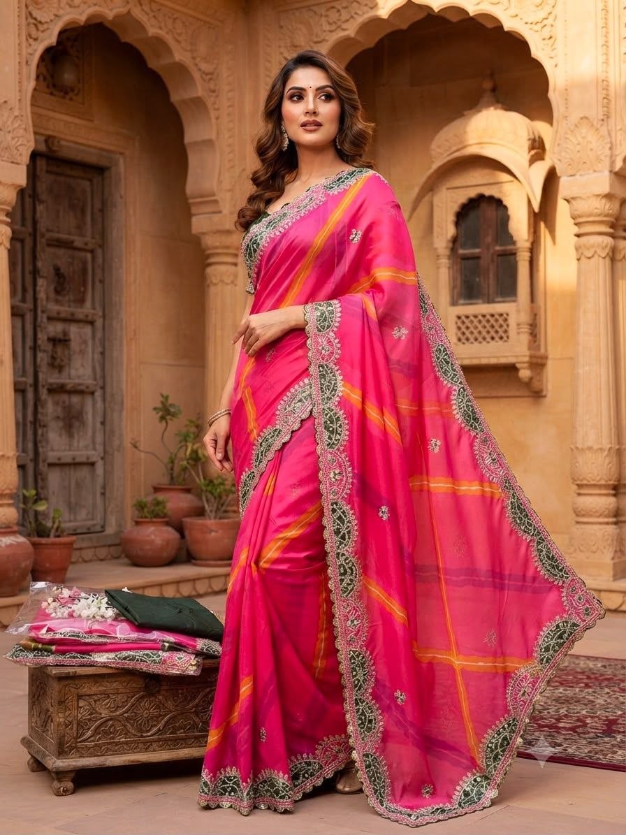 Sweet thread sequence mono rani saree