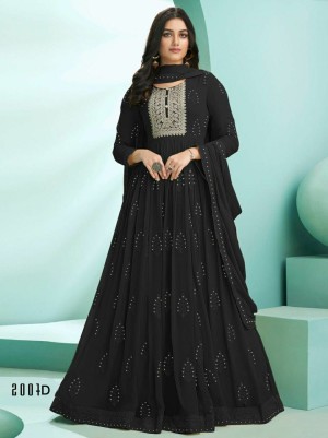 Designer Black Suit Jari Dori Codding With Multi Thread Embroidered Stich With Zarkan Stone Work